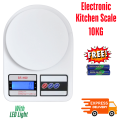 SF400 LCD Digital Electronic Kitchen Scale 10KG/1G 1KG/0.1G 5KG/1G SF-400 Weight Round Plate Food Scale| Weighing | Weight Scale | Food Cake Sweets Rice Tomato Potato Garlic Grocery Items Courier Package And Etc. 