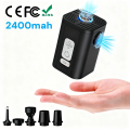 Portable Mini Electric Air Pump with Light，4.5KPa 1600mAh Battery Wireless Inflator for Air Mattress Pad, Vacuum Bags, Swim Ring. 