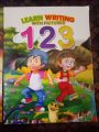 Small Alphabets abc and math counting Writing book with coloring pictures for children practice. 