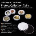 10-100pcs 21/23/25--45mm Coinning Capsules Storage Box Clear Plastic Coinning Cases Holders Protector Coinning Capsules Storage. 