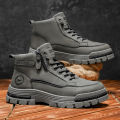 2025 A/W New Men's Mid-High Top Outdoor Work Boots - Zip-Up, Hiking Casual Sports Mountaineering Style.