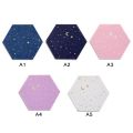 1PCS Felt Board Tile Hexagonal Notice Cork Self Adhesive Pin Board Notice Message Room Wall Decor Sticky Notes Photo Display. 
