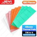 JEYI 100-Pack Thermal Conductive Silicone Pads, M.2 SSD NVMe NGFF Thermal Pad for PC Laptop Heatsink/GPU/CPU/LED Graphics Card. 