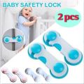 2pcs Baby Safety Door Lock Drawer Protector Cabinet Closet Locks. 