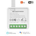 Tuya Mini 2/3/4 Gang Wifi Smart Switch 2 Way Module On Off Breaker Wireless Remote Voice Switches For Google Home Alexa Alice. 