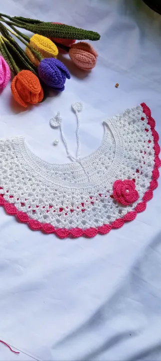 Kushikatar%20gola%20Crochet%20baby%20neck%20for%20any%20size%20made%20by%20the%20thread%20of%20Nine%20best%20for%20summer%20baby%20girls%20Handmade%20Fashionable%20cute%20Crochet%20Baby%20Neck%20Design%20dress%20for%20girls%201%20peices%20white%20and%20Green%20Colour%20Kushikatar%20jamar%20gola%20crochet%20baby%20neck%20design%20-%20Image%203