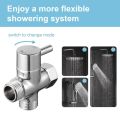 Brass 3-way G1/2 Shower Diverter Valve Water Separator Shower Tee Adapter Adjustable Faucet Switcher Bathroom Replacement Part.