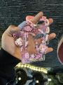 Kawaii Liquid Shaker Robot Bear Card Holder with Lanyard Neck Strap Clear Glitter ID Badge Case for Students Office Cute .