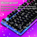 KEBIDUMEI USB Wired Keyboard RGB Backlit Gaming Keyboard 104 Keys Standard Keyboard Membrane Keyboard For PC Laptop Windows IOS. 