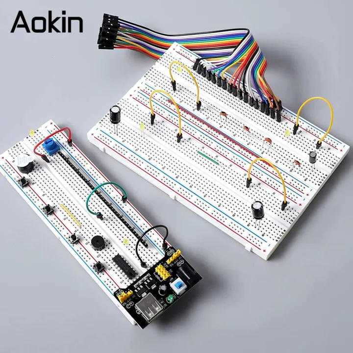 NEW%20MB-102%20MB102%20Breadboard%20400%20830%20Point%20Solderless%20PCB%20Bread%20Board%20Test%20Develop%20DIY%20for%20arduino%20laboratory%20SYB-830%20-%20Image%206