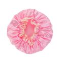 Double Layer Shower Cap Women Waterproof Thickened Reusable Oil Proof Kitchen Hair Cover Bonnet Satin Hair Bonnet for Sleeping. 