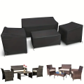 4pcs/Set Patio Furniture Covers, Heavy Duty Waterproof Outdoor Furniture Covers, Rattan Outdoor Furniture Windproof.