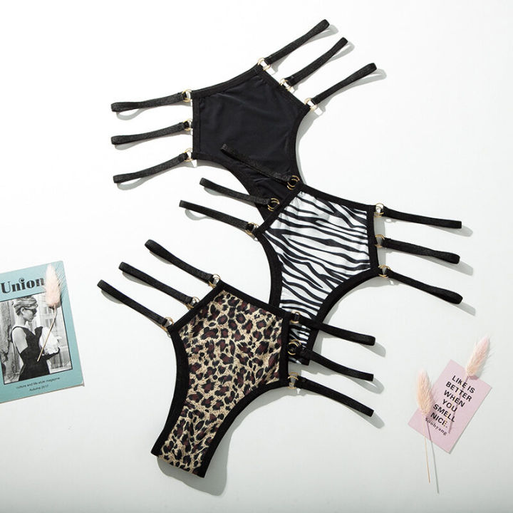 European and American style metal waist chain bra needs pure fashion versatile spicy girl tri-fold panties