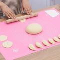Silicone Rolling Pin Baking Tools Soft Cake Board Pastry Boards Dough Kneading Mat with Calibration High Temperature Resistant (Colour : Pink, Pastry Board Size: 50 x 40 cm). 