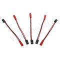 10Pack 10CM 20AWG JST Female Plug to JR Male Servo Receiver Connector Adapter Cable for Lipo RC Car Led Lights Cooling Fans.