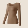 Women's Thermal Underwear Autumn Winter Bottoming Shirt Long-sleeved T-shirt Thin Thermal Top Second Women's Thermal Skin L-XL.