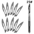 10 pc 20#--23# Carbon Steel Blades Knife Craft Carving Knife Mobile Phone Notebook Computer PCB Maintenance Manual Tool Blades. 