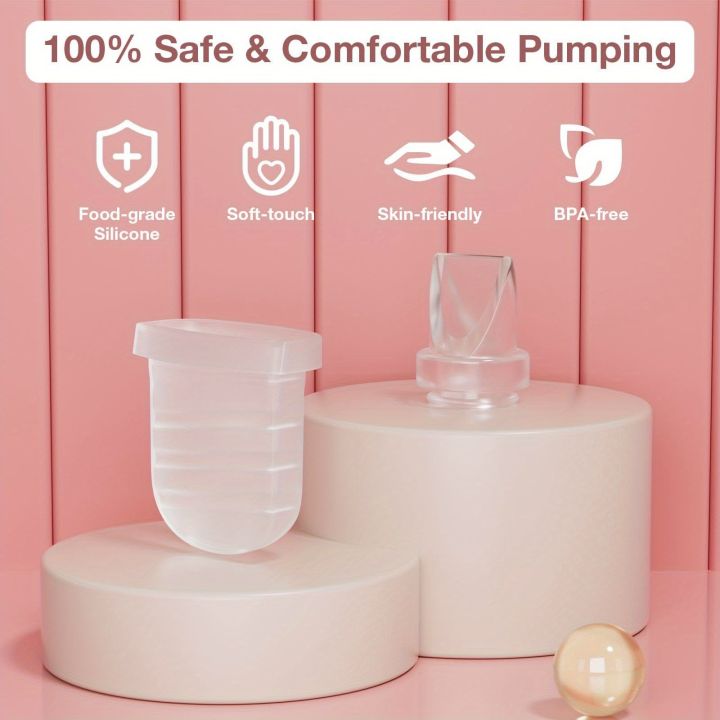 6PCS%20Duckbill%20Valve%20&%20Silicone%20Diaphragm%20Compatible%20with%20Eufy%20S1%20Pro/S1/E10,%20NCVI/Zooawa/Nuliie%20S32%20Breast%20Pump%20Accessories%20-%20Image%202
