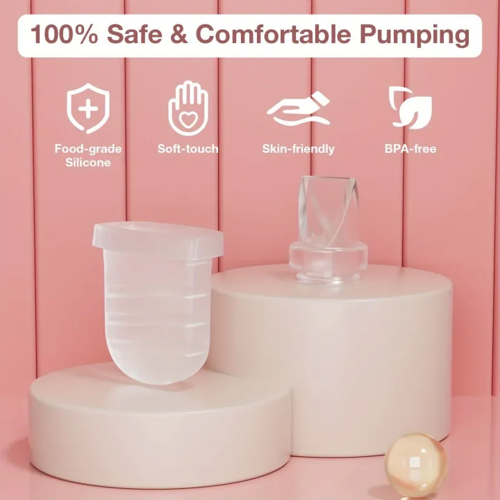 6PCS%20Duckbill%20Valve%20&%20Silicone%20Diaphragm%20Compatible%20with%20Eufy%20S1%20Pro/S1/E10,%20NCVI/Zooawa/Nuliie%20S32%20Breast%20Pump%20Accessories%20-%20Image%202
