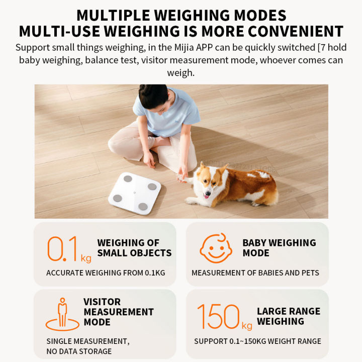 %20Mijia%20Body%20Fat%20Scale%20S400%20Bluetooth%205.0%20LED%20Display%20Weight%20Dual%20Frequency%20Accurate%20Measurement%20Weight%20Scale%20-%20Image%204