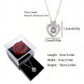 Elegant 100 Languages Projection Pendant Necklaces With Rose  Box For Women Girlfriend Wife  Valentine Jewelry. 