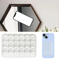 Silicone Suction Phone Holder Mat Multifunctional Suction Cup Wall Stand Square Anti-Slip Single-Sided Case Mount Back Sticker.