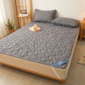 Waterproof Mattress Topper with Elastic Band Quilted Protector Pad Bedspread Winter Mattress Cover for Single/Double Bed 140/160. 