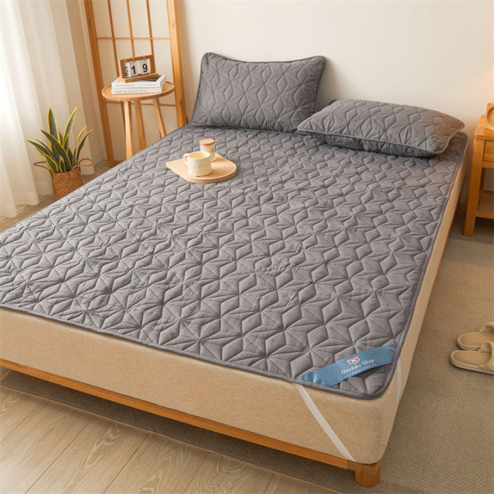 Waterproof%20Mattress%20Topper%20with%20Elastic%20Band%20Quilted%20Protector%20Pad%20Bedspread%20Winter%20Mattress%20Cover%20for%20Single/Double%20Bed%20140/160%20-%20Image%208