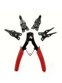 4-In-1 Circlip Pliers Set Snap Ring Pliers Multi Crimp Removable Plier Head Retaining Circlip Pliers Hand Tools Multifunctional. 