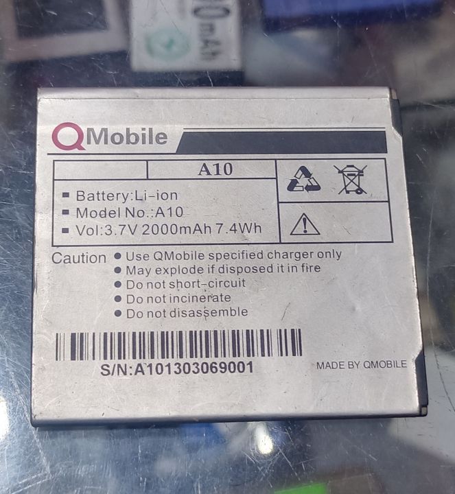 Q Mobile A10 ORIGINAL BATTERY WITH 2000 mAh CAPACITY BRAND NEW BATTERY