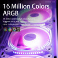 Aigo Z12 Computer Case Fan Reverse Ventoinha PC 120mm Rgb Fan Cooler 4pin PWM CPU Cooling Fan 3pin5v Argb 12cm Ventilador. 