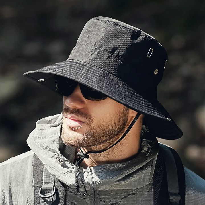Men's%20Wide%20Brim%20Sun%20Hat%20Fisherman%20Hat%20Fishing%20Summer%20Outdoor%20Waterproof%20UV%20Protection%20Bucket%20Cap%20Riding%20Hiking%20Suncreen%20Sunhat%20-%20Image%204