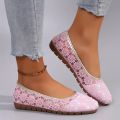 Spring Autumn New Round Toe Fashionable Comfortable Casual Sports Shoes Square Heel Shallow Mouth Mesh Single Shoes for Women.