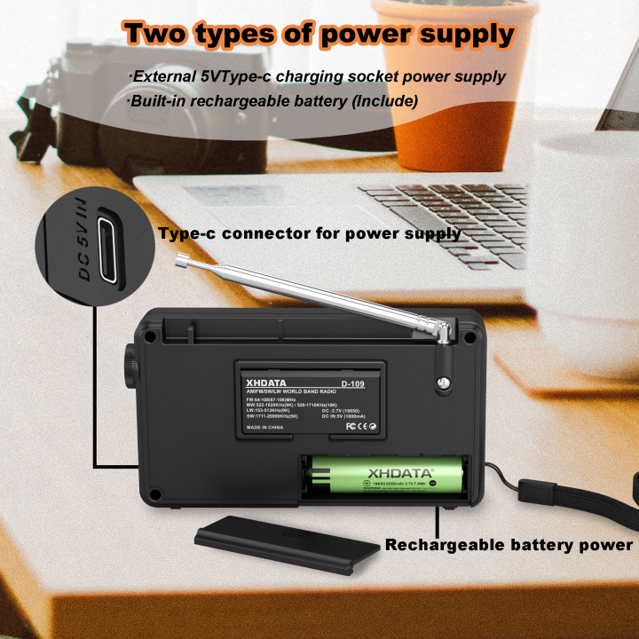 XHDATA%20D-109%20Stereo%20Digital%20Portable%20Radio%20AM%20SW%20MW%20FM%20Radio%20Bluetooth%20Compatible%20Multifunctional%20Radio%20Support%20TF%20Card%20Player%20-%20Image%204
