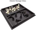 Magnetic Chess Set with Folding Board – Portable Travel Chess Game for Adults & Kids – Strong Magnetic Pieces, Storage Compartment, Durable ABS Material – Classic Brain Game for Learning, Strategy & Fun – Indoor Outdoor Board Game Gift. 