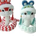 25/35cm Snake Accessory Oranments New Year Cosplay  Chinese Style Snake Doll Plush Cute for Girl Boy Birthday . 