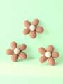 8 Pieces of Flower Design Shoe Decorations, Beige and Coffee Flower Accessories, Suitable for Hollow Clogs, Garden Shoes, DIY Holiday .
