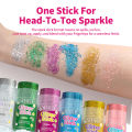 Sparkling Sequins Glitter Gel Stick Mermaid Sequin Body Glitter Gel Cosmetic Hair Glitter Festival Makeup for Christmas Party. 