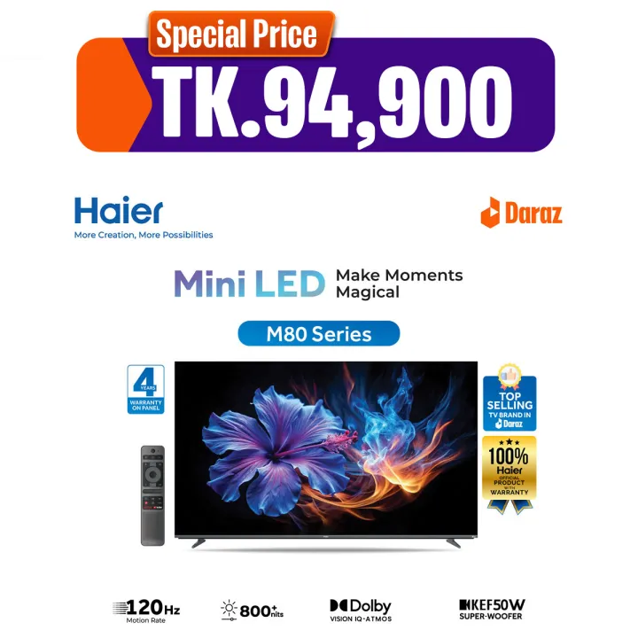 Haier%2055%20Inch%20Mini%20LED%204K%20UHD%20Google%20TV%20with%20Free%20Delivery%20&%20Installation%20(H55M80FUX)%20-%20Image%202
