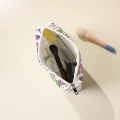 1pc,Purple butterfly print pattern makeup bag, portable makeup storage bag, multifunctional storage bag, lightweight travel bag.