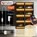 Tuya Zigbee Smart LED Neon Lamp 1m 2m Strip light App Control Dimmable, White/Warm White/Natural White Available,EU/US Plug. 