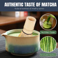 4PCS Japanese Matcha Set with Ceramic Bowl Bamboo Matcha Whisk Teaspoon Tea Sets Tea Lovers Tea-making Tools Accessories.