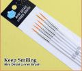 Mini Detail Liner Brush Set Of 6 For Detail Work. 