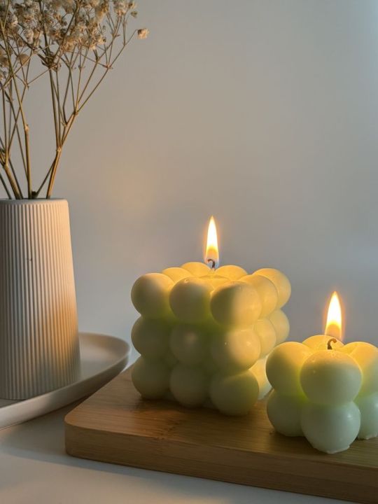 "Buy One Get One Free – Large Bubble Candle | Handmade Paraffin Wax ...