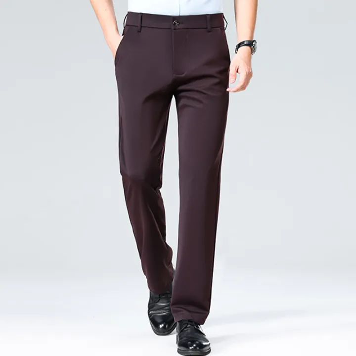 29-42%20Men's%20Summer%20Thin%20Fashion%20Business%20Casual%20Suit%20Pants%20Long%20Pants%20Men's%20Elastic%20Straight%20Sleeve%20Formal%20Pants%20Plus%20Size%20-%20Image%204