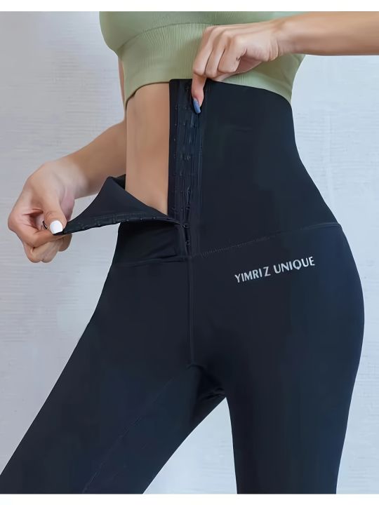 Women's%20High%20Waist%20Tummy%20Control%20Leggings%20Button%20Closure%20Butt%20Lifting%20Stretch%20Yoga%20Workout%20Pants%20-%20Image%204