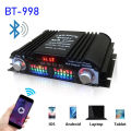 4 Channel HiFi Sound Amplifier Digital Audio Bluetooth Amplifier 1600W Peak Power Karaoke Player FM Radio Support Remote Control. 