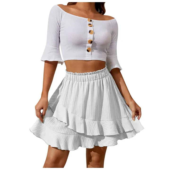 Women'S%20Skirt%20Fashion%20Women'S%20Ruffle%20Skirt%20High%20Waist%20Irregular%20Solid%20Color%20Short%20Skirt%20Women'S%20Fashionable%20Solid%20Color%20Skirt%20-%20Image%204