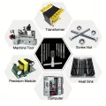 3-6mm T-shaped Tap Wrench 5pc Hand Tap M3-M8 Tapping Screwdriver Wrench Thread Tapping Hand Tool Set. 