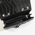 Fashion Ladies Croc Pattern Sequined Chain Crossbody Bag D‑Buckle Shoulder Messenger Handbag Women Evening Party Purse.